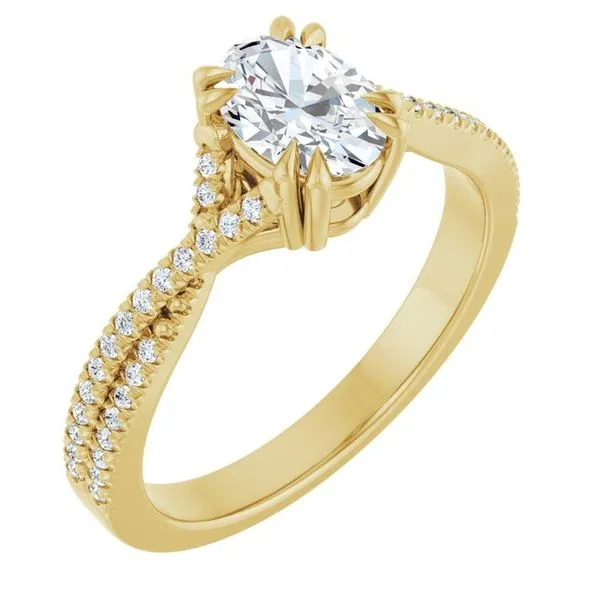 Double Claw-Prong Solitaire Criss-Cross Engagement Ring Northwood Jewelers Northwood, OH