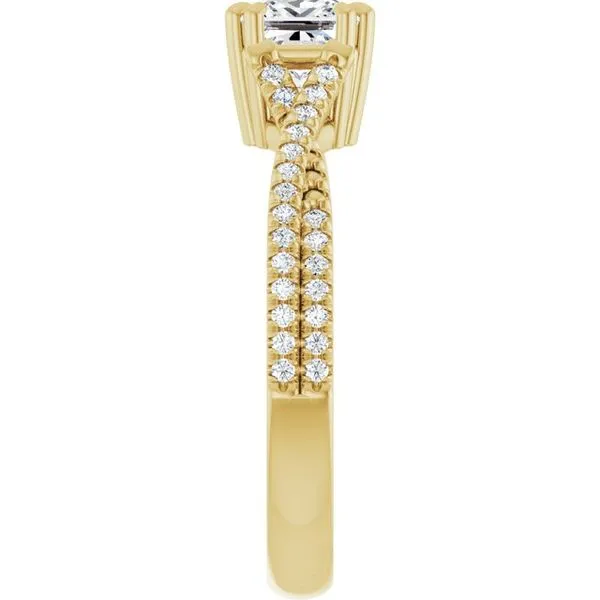 Double Claw-Prong Solitaire Criss-Cross Engagement Ring Image 4 Paul James Jewelers Angels Camp, CA