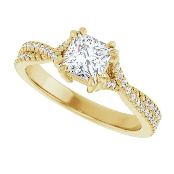 Double Claw-Prong Solitaire Criss-Cross Engagement Ring Image 5 Stuart Benjamin & Co. Jewelry Designs San Diego, CA