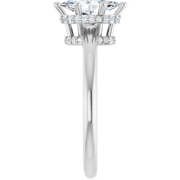 Hidden Halo-Style Engagement Ring Image 4 Hudson Valley Goldsmith New Paltz, NY