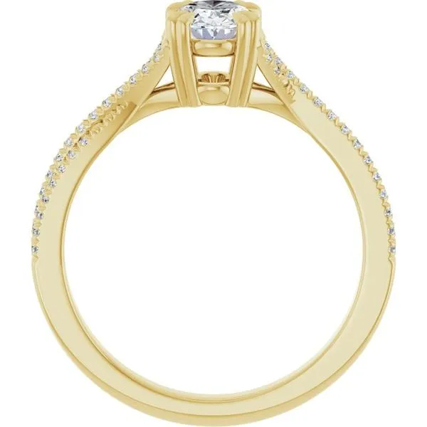 Double Claw-Prong Solitaire Criss-Cross Engagement Ring Image 2 The Jewelry Source El Segundo, CA