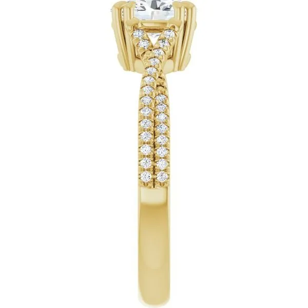 Double Claw-Prong Solitaire Criss-Cross Engagement Ring Image 4 Austin's Fine Diamonds & Jewelry Lyndhurst, NJ