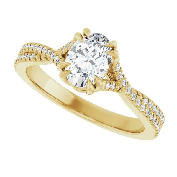 Double Claw-Prong Solitaire Criss-Cross Engagement Ring Image 5 Don's Jewelry & Design Washington, IA