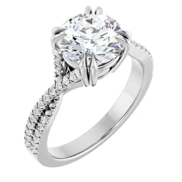 Double Claw-Prong Solitaire Criss-Cross Engagement Ring Futer Bros Jewelers York, PA