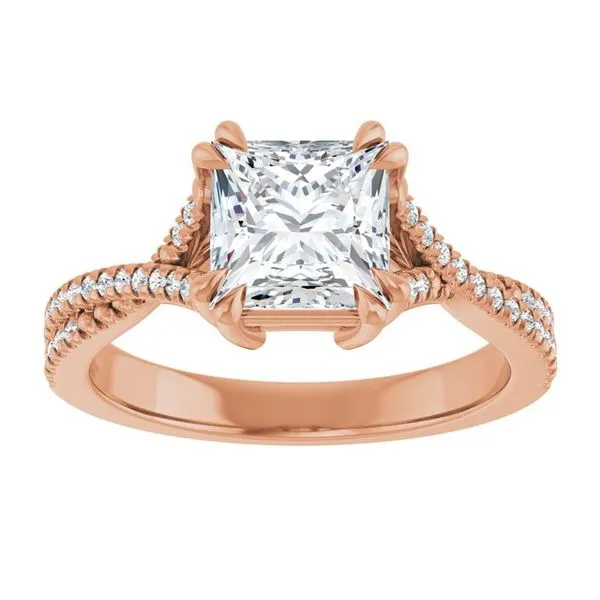 Double Claw-Prong Solitaire Criss-Cross Engagement Ring Image 3 Raleigh Diamond Fine Jewelry Raleigh, NC