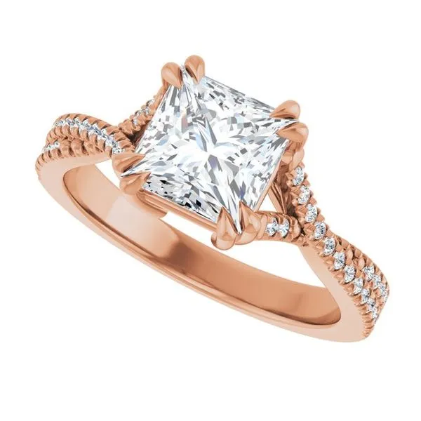 Double Claw-Prong Solitaire Criss-Cross Engagement Ring Image 5 Jimmy Smith Jewelers Decatur, AL