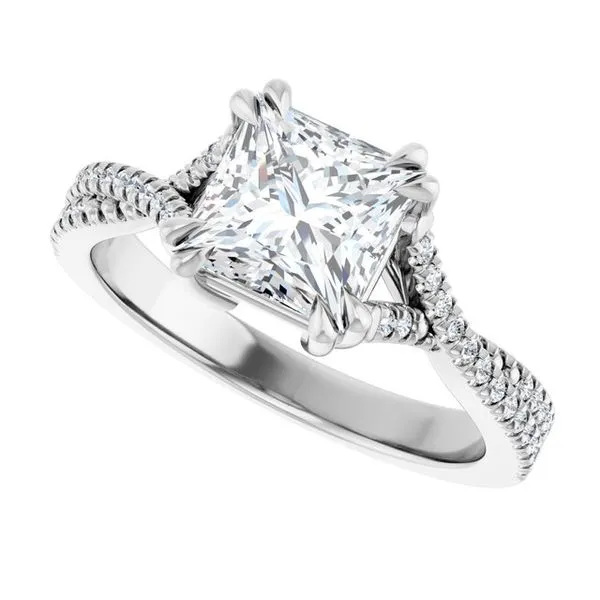 Double Claw-Prong Solitaire Criss-Cross Engagement Ring Image 5 Arezzo Jewelers Elmwood Park, IL