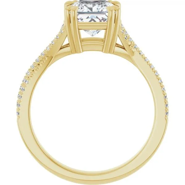 Double Claw-Prong Solitaire Criss-Cross Engagement Ring Image 2 Futer Bros Jewelers York, PA