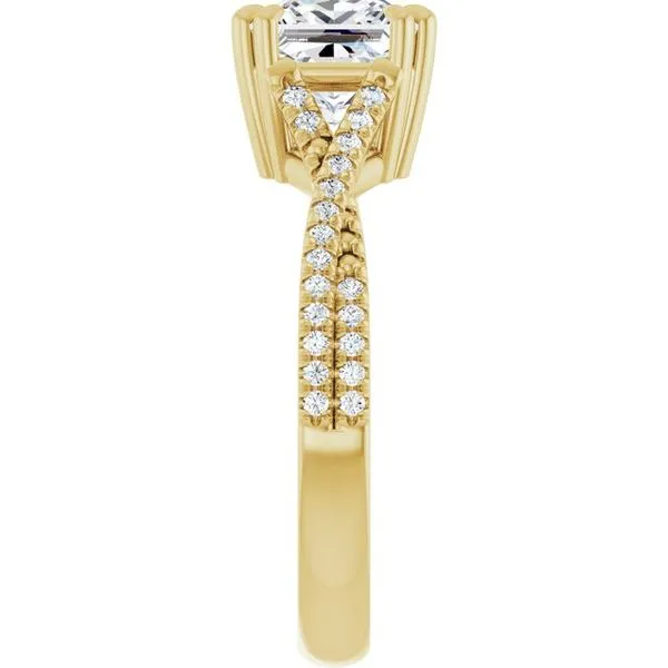 Double Claw-Prong Solitaire Criss-Cross Engagement Ring Image 4 Mark Jewellers La Crosse, WI