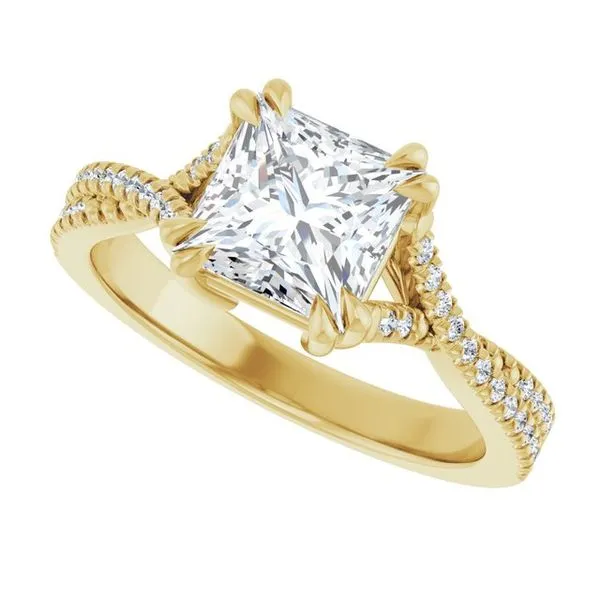 Double Claw-Prong Solitaire Criss-Cross Engagement Ring Image 5 Hudson Valley Goldsmith New Paltz, NY