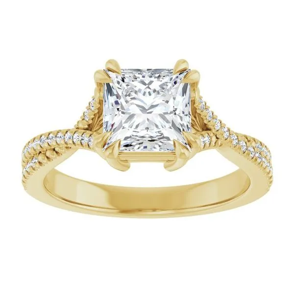 Double Claw-Prong Solitaire Criss-Cross Engagement Ring Image 3 JF Jones Jewelers Rochester, NY
