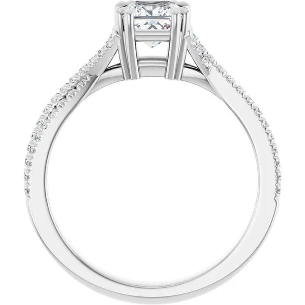Double Claw-Prong Solitaire Criss-Cross Engagement Ring Image 2 Northwood Jewelers Northwood, OH