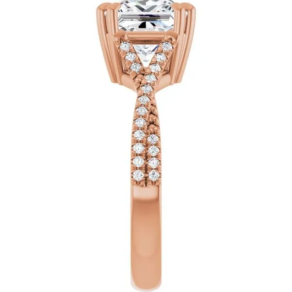 Double Claw-Prong Solitaire Criss-Cross Engagement Ring Image 4 Raleigh Diamond Fine Jewelry Raleigh, NC