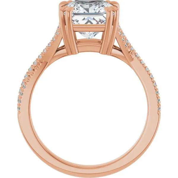 Double Claw-Prong Solitaire Criss-Cross Engagement Ring Image 2 Arezzo Jewelers Elmwood Park, IL