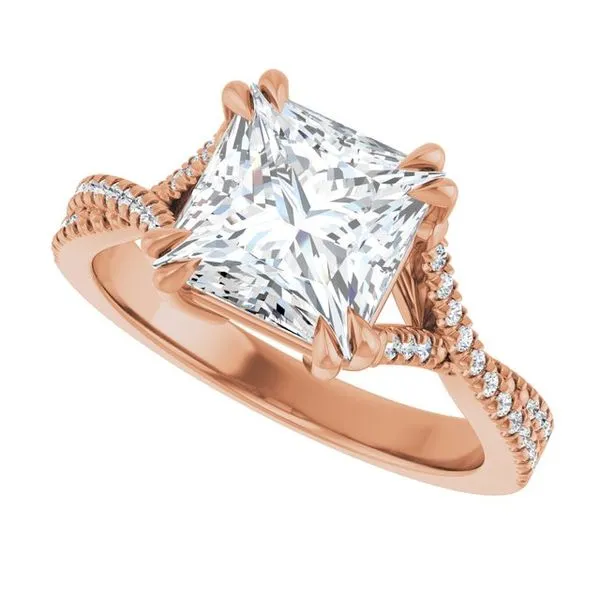 Double Claw-Prong Solitaire Criss-Cross Engagement Ring Image 5 Stuart Benjamin & Co. Jewelry Designs San Diego, CA