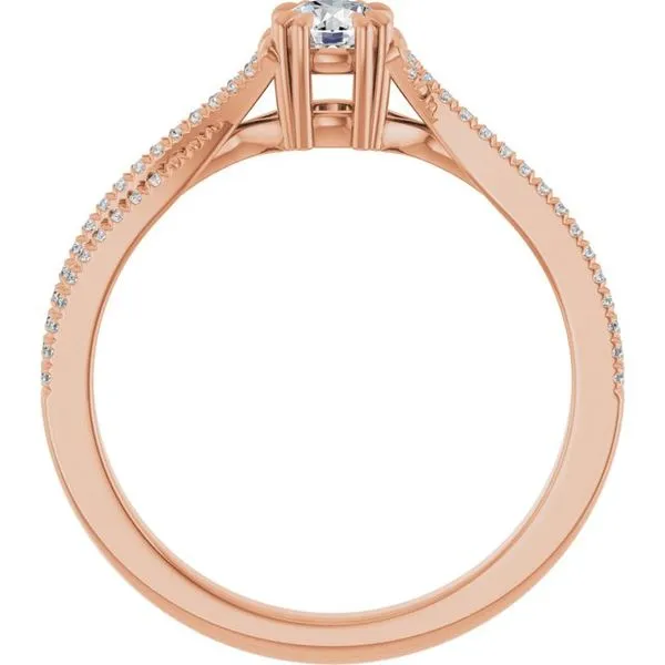 Double Claw-Prong Solitaire Criss-Cross Engagement Ring Image 2 J. Thomas Jewelers Rochester Hills, MI
