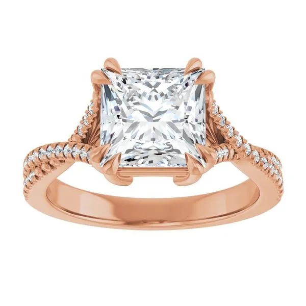 Double Claw-Prong Solitaire Criss-Cross Engagement Ring Image 3 Shipley's Fine Jewelry Hampstead, MD