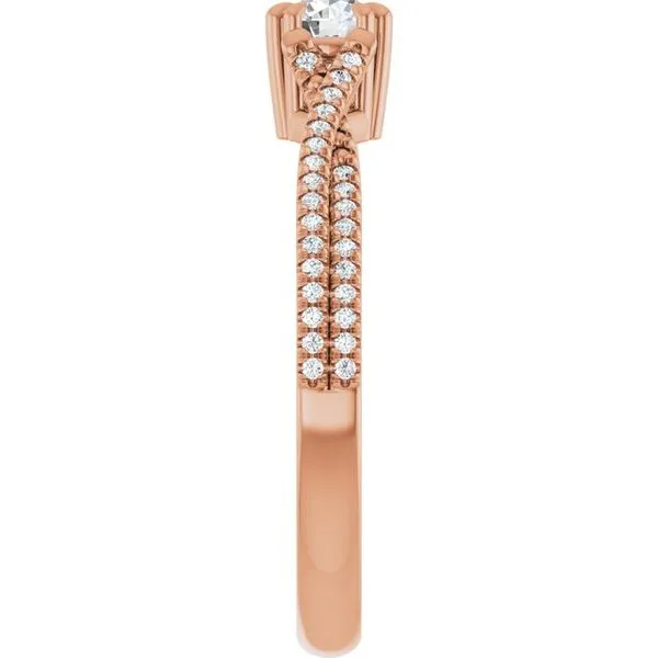 Double Claw-Prong Solitaire Criss-Cross Engagement Ring Image 4 Jimmy Smith Jewelers Decatur, AL