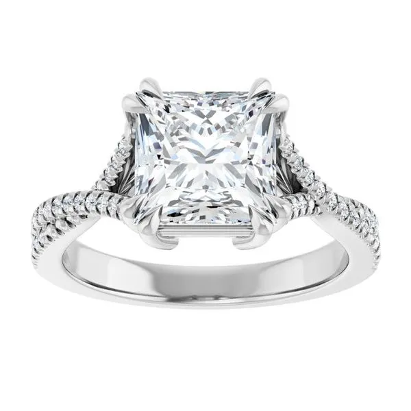 Double Claw-Prong Solitaire Criss-Cross Engagement Ring Image 3 The Jewelry Source El Segundo, CA