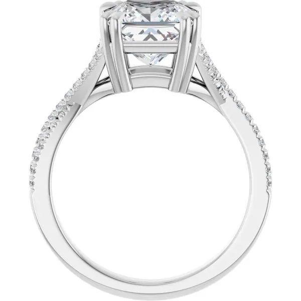 Double Claw-Prong Solitaire Criss-Cross Engagement Ring Image 2 Raleigh Diamond Fine Jewelry Raleigh, NC
