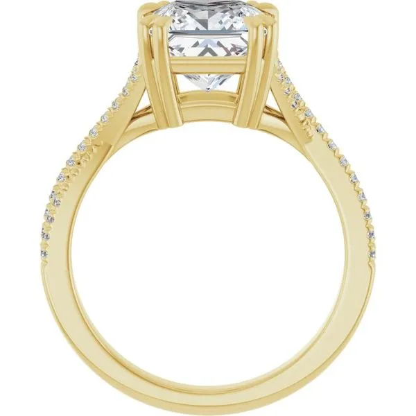 Double Claw-Prong Solitaire Criss-Cross Engagement Ring Image 2 Jimmy Smith Jewelers Decatur, AL