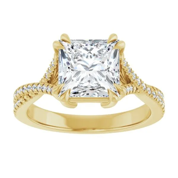 Double Claw-Prong Solitaire Criss-Cross Engagement Ring Image 3 Clater Jewelers Louisville, KY