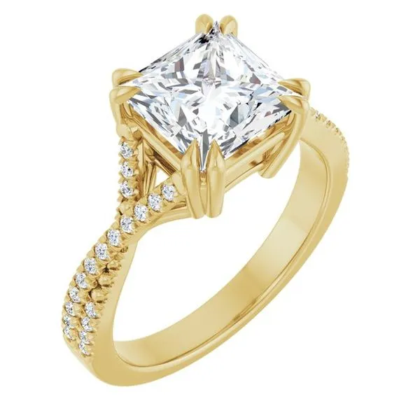 Double Claw-Prong Solitaire Criss-Cross Engagement Ring Paul James Jewelers Angels Camp, CA