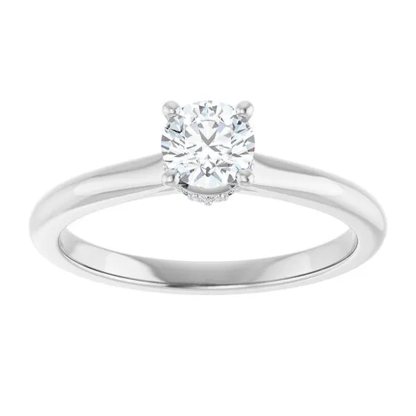 Hidden Halo-Style Engagement Ring Image 3 Hudson Valley Goldsmith New Paltz, NY