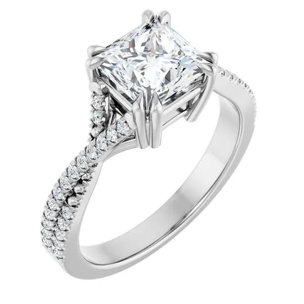 Double Claw-Prong Solitaire Criss-Cross Engagement Ring Paul James Jewelers Angels Camp, CA