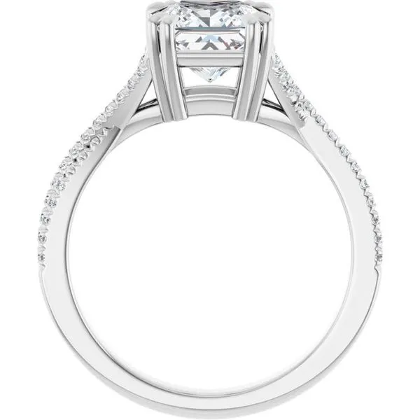 Double Claw-Prong Solitaire Criss-Cross Engagement Ring Image 2 Arezzo Jewelers Elmwood Park, IL