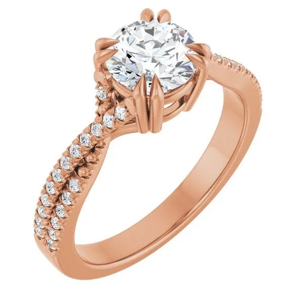 Double Claw-Prong Solitaire Criss-Cross Engagement Ring The Jewelry Source El Segundo, CA