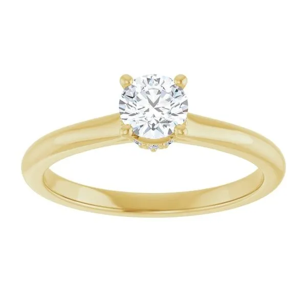 Hidden Halo-Style Engagement Ring Image 3 J. West Jewelers Round Rock, TX