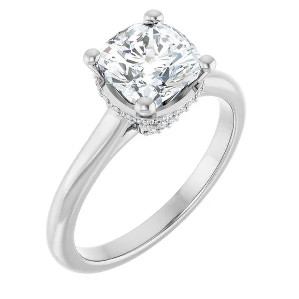 Hidden Halo-Style Engagement Ring Hudson Valley Goldsmith New Paltz, NY