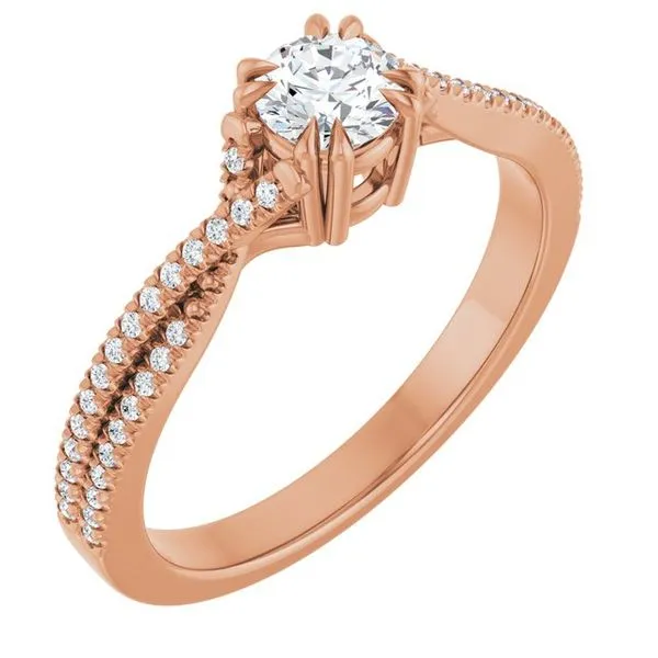 Double Claw-Prong Solitaire Criss-Cross Engagement Ring Paul James Jewelers Angels Camp, CA
