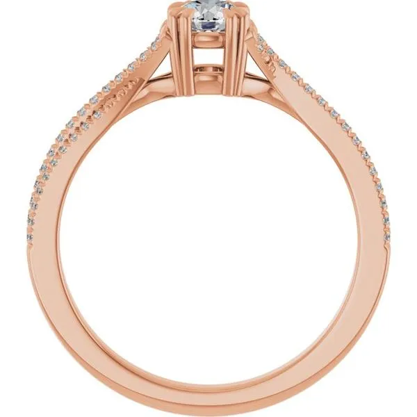 Double Claw-Prong Solitaire Criss-Cross Engagement Ring Image 2 The Jewelry Source El Segundo, CA