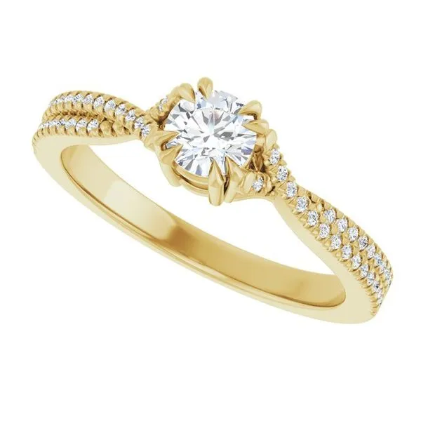 Double Claw-Prong Solitaire Criss-Cross Engagement Ring Image 5 Jimmy Smith Jewelers Decatur, AL