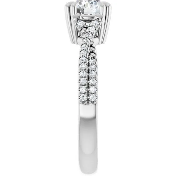 Double Claw-Prong Solitaire Criss-Cross Engagement Ring Image 4 Morin Jewelers Southbridge, MA