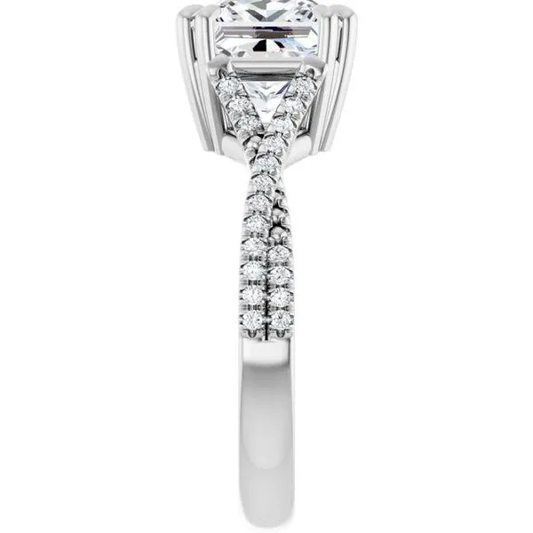 Double Claw-Prong Solitaire Criss-Cross Engagement Ring Image 4 Futer Bros Jewelers York, PA