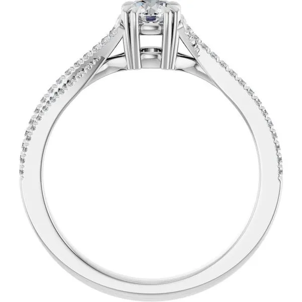Double Claw-Prong Solitaire Criss-Cross Engagement Ring Image 2 Stuart Benjamin & Co. Jewelry Designs San Diego, CA