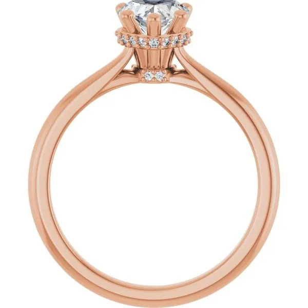 Hidden Halo-Style Engagement Ring Image 2 Hudson Valley Goldsmith New Paltz, NY