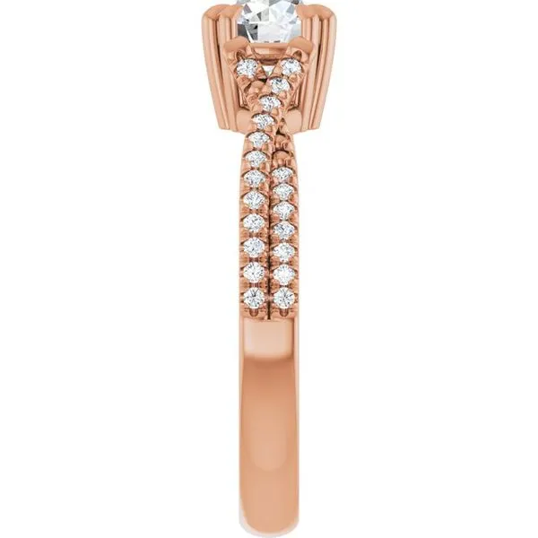 Double Claw-Prong Solitaire Criss-Cross Engagement Ring Image 4 Hudson Valley Goldsmith New Paltz, NY