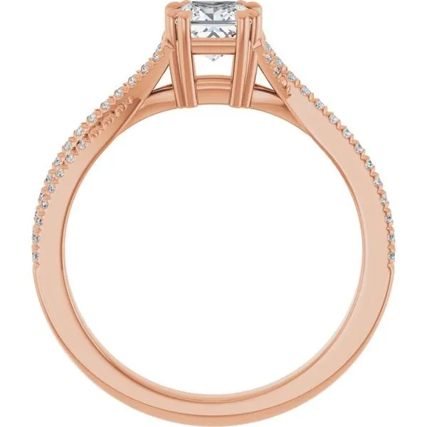 Double Claw-Prong Solitaire Criss-Cross Engagement Ring Image 2 Banks Jewelers Burnsville, NC