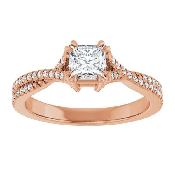 Double Claw-Prong Solitaire Criss-Cross Engagement Ring Image 3 J. Thomas Jewelers Rochester Hills, MI