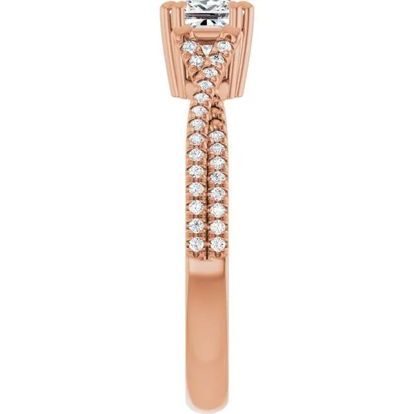 Double Claw-Prong Solitaire Criss-Cross Engagement Ring Image 4 Morin Jewelers Southbridge, MA