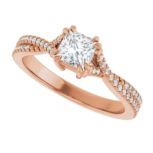 Double Claw-Prong Solitaire Criss-Cross Engagement Ring Image 5 Shipley's Fine Jewelry Hampstead, MD