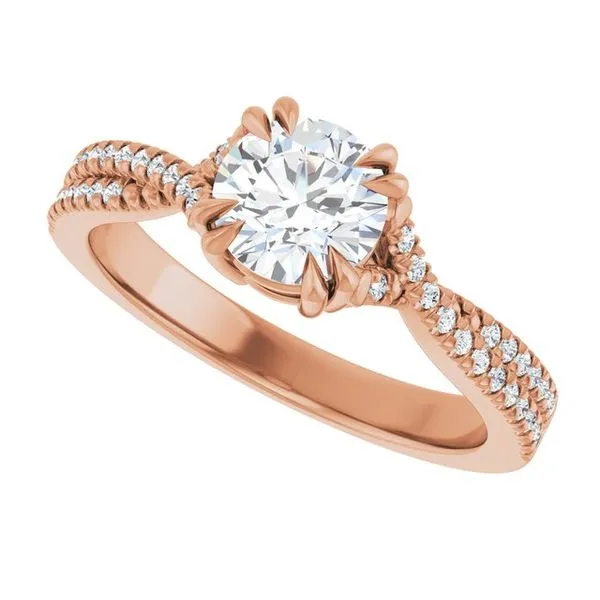 Double Claw-Prong Solitaire Criss-Cross Engagement Ring Image 5 Don's Jewelry & Design Washington, IA