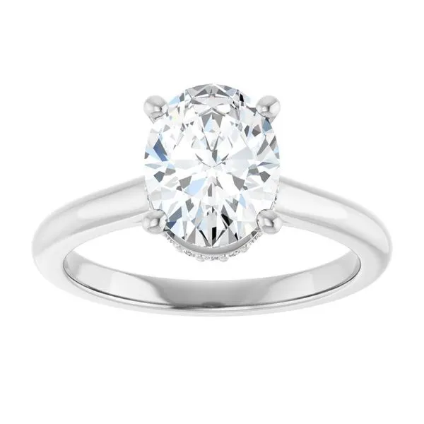 Hidden Halo-Style Engagement Ring Image 3 Hudson Valley Goldsmith New Paltz, NY