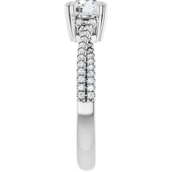 Double Claw-Prong Solitaire Criss-Cross Engagement Ring Image 4 Virtus Collective Newport Beach , CA