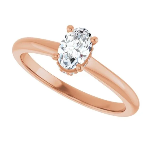 Hidden Halo-Style Engagement Ring Image 5 Hudson Valley Goldsmith New Paltz, NY