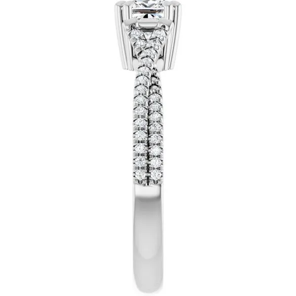 Double Claw-Prong Solitaire Criss-Cross Engagement Ring Image 4 Arezzo Jewelers Elmwood Park, IL